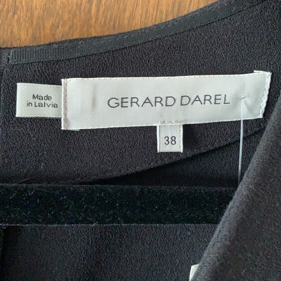 NWT Gerard Darrel Size 6 Black Cap Sleeve Dress - Picture 4 of 10